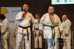 Die Teilnehmer der Päd-Ka Karateka des Turnverein Ludweiler e.V. auf der InkluSaar 2024 in Dilligen