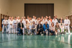 Unsere Päd-Ka, unsere Gast Karateka, Präsident des Saarländischen Karate Verbandes Stefan Louis, Minister für Sport Reinhold Jost, u.v.m.